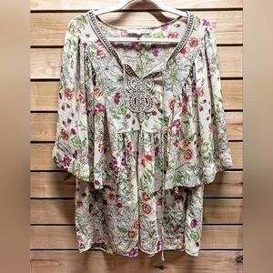 Daniel Rainn Floral Blouse Size XL